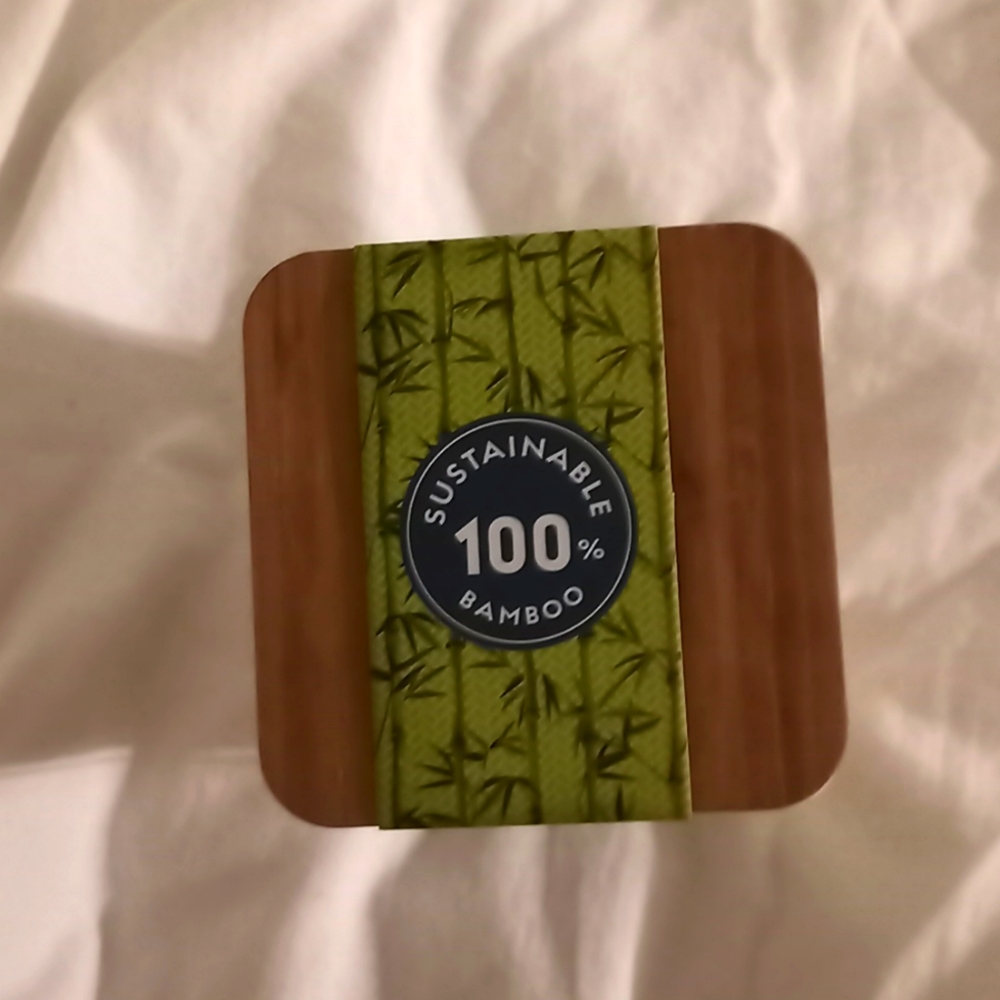 Price Drop!!!!!!!  100%Bamboo Storage Bin with Lid